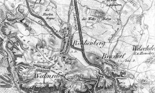 Moritzburg-Reichenberg. Ausschnitt aus: Oberreit, Sect. Dresden, 1821/22