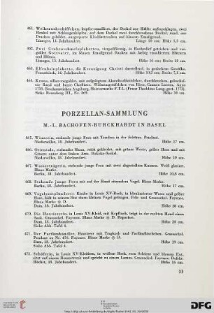 Porzellan-Sammlung (Nr. 465-597)