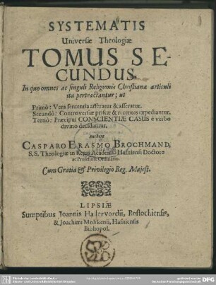 2: Systematis universae theologiae