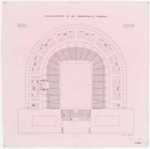 Fußballstadion in der Kongresshalle, Nürnberg: Grundriss EG (Unterring) 1:1000