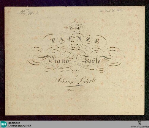 Zwoelf Taenze für das Piano-Forte
