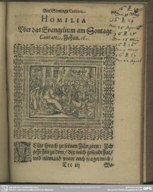 Homilia Uber das Evangelium am Sontage Cantate, Johan. 16.