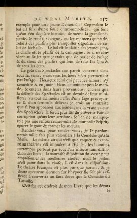 157-171, Des Spectacles. - De la Musique. - De la table.