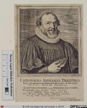 Bildnis Johann Ludwig Amman (lat. Ludovicus Ammianus)
