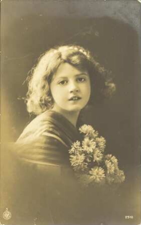 [Mädchen mit Blumen]