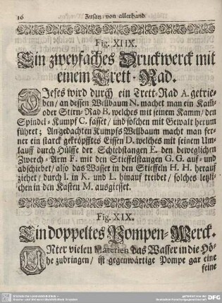 Fig. XIX. Ein doppeltes Pompen-Werck.