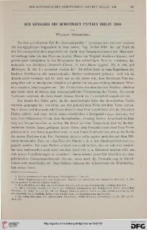 36: Der Königseid des demotischen Papyrus Berlin 3080