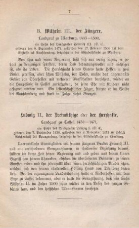 Ludwig II., der Freimüthige oder der Herzhafte, Landgraf zu Cassel, 1458 - 1471