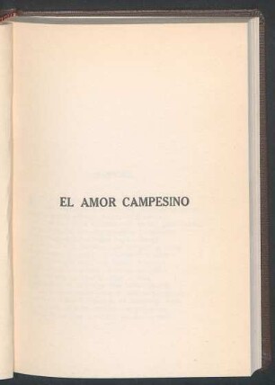 El amor campesino