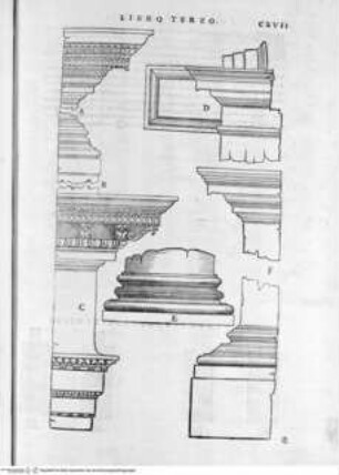 Il Terzo Libro di Sabastiano Serlio Bolognese, nel qual si figurano, e descrivono le antiquità di Roma ..., Folio CXVII: Triumphbogen, Benevent, Details