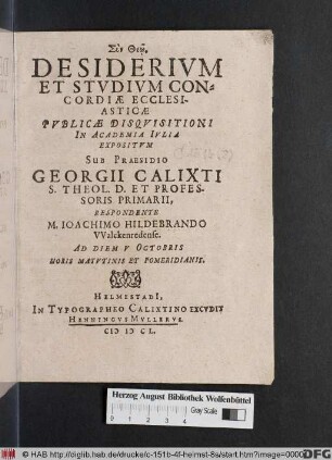 Desiderium Et Studium Concordiae Ecclesiasticae