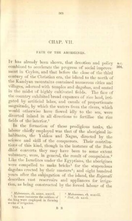 Chap. VII. Fate of the aborigines