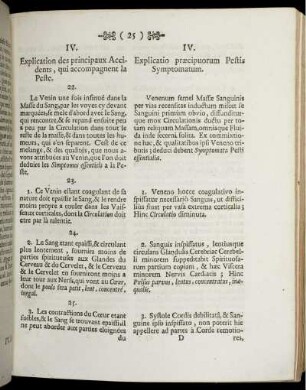 [Dissertation Sur la Peste de Provence.] IV. / [Dissertatio De Peste grassante in Provincia.] IV.
