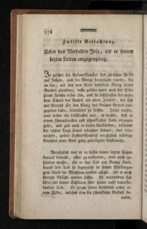 Zwölfte Betrachtung.