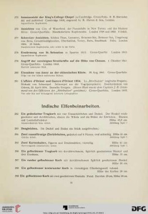 Indische Elfenbeinarbeiten, Ägyptische Kleinkunst (Nr. 282-325)