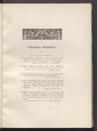 Porcelaines allemandes