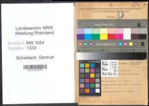 Entnazifizierung Gertrud Schaldach , geb. 17.11.1895 ()