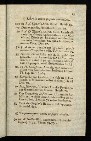 13-24, 9) Scriptores anatomici et physiologici. - 10) Scriptores Diaetetici.