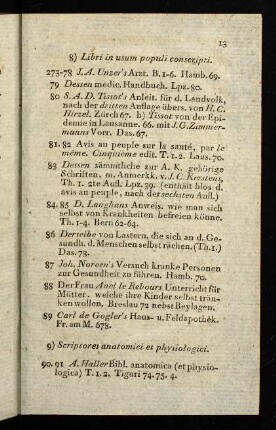 13-24, 9) Scriptores anatomici et physiologici. - 10) Scriptores Diaetetici.