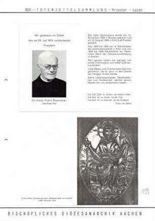 Baeumker, Dr. theol. Franz