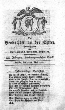 22. Stueck, 28. Mai 1821