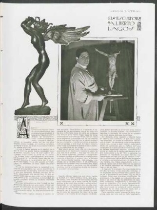 El escultor Alberto Lagos