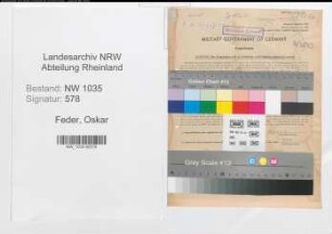 Entnazifizierung Oskar Feder , geb. 24.09.1902 (Angestellter)
