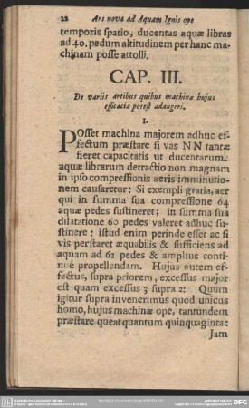 Cap. III. De variis artibus quibus machinae hujus efficacia potest adaugeri
