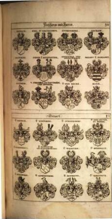 Erneuert- und Vermehrtes Wappen-Buch : In welchen Aller hoher Potentaten, der Römischen Käysere, ... Wappen, Schilde, Helmen, Kleinodien, Nebenst Dero Nahmen und Herrschafften, in schönen Kupffern vorgebildet, Und vormals in Fünff, Anjetzund aber, ... In Sechs Theilen enthalten; Allen Curiösen Liebhabern der Edlen Wappen-Kunst zum Besten, auf das Neue verfertiget, und zum Druck befördert ...