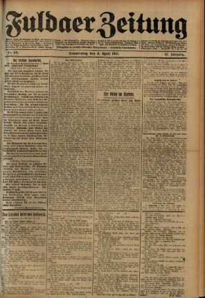 Ausgabe vom Donnerstag, den 08. April 1915.