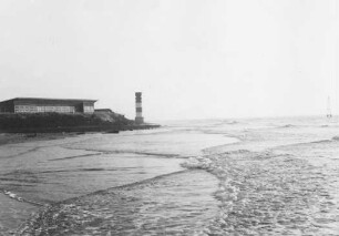 Südstrand der Düne auf Helgoland nach Sturm im Januar 1968