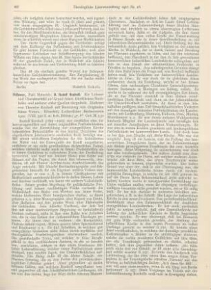 497-499 [Rezension] Hübner, Heinrich, D. Rudolf Rocholl. Ein Lebens- und Charakterbild auf Grund seines schriftlichen Naschlasses und anderer erster Quellen dargestellt