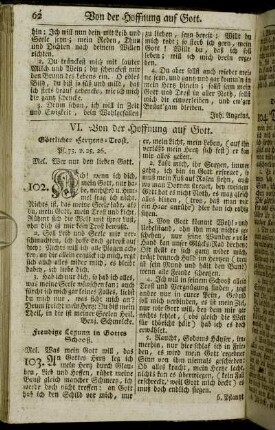 VI. Von der Hoffnung auf Gott. - VII. Vom Glauben und Vertrauen auf Gott.