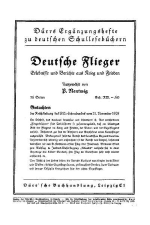Deutsche Flieger : Beilage