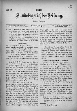No. 3. 18. Januar 1873