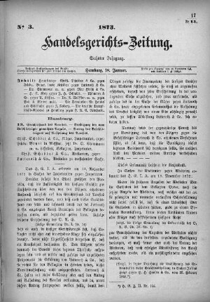 No. 3. 18. Januar 1873