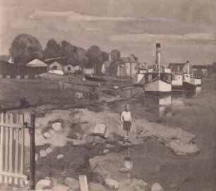 Schiffswerft an der Elbe