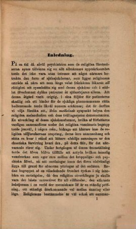 Bidrag till Kännedomen af det religiösa vansinnet : (Akad. Afhandling)