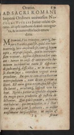 Oratio. Ad Sacri Romani Imperii Ordines ...