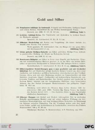 Gold und Silber (Nr. 284-299)