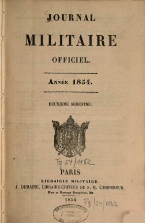 Journal militaire officiel, 1854,2