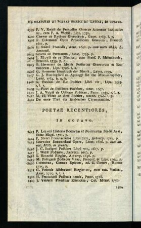 114-116, Poetae Recentiores, In Octavo.
