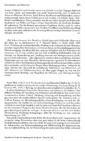 Wulf, Stefan :: Arbeit und Nichtarbeit in norddeutschen Städten des 14. bis 16. Jahrhunderts, Studien zur Geschichte sozialer Zeitordnung, (Beiträge zur deutschen und europäischen Geschichte, 7) : Hamburg, Krämer, 1991