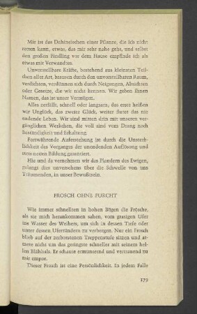 Frosch ohne Furcht