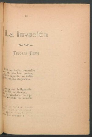 La invación : Tercera parte