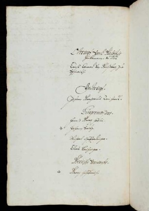 69v-70r Aufstellung der Obervögte, Untervögte, Bürgermeister