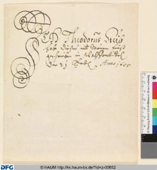 Vierzeiliges Manuscript