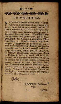 2r-3v, Privilegium. - Approbatio.