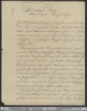 Abschrift von August Wilhelm von Schlegel an Friedrich Wilhelm , Bonn, 22.05.1842