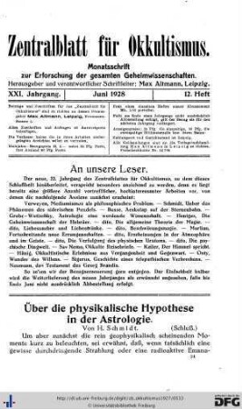12. Heft (Jun. 1928)